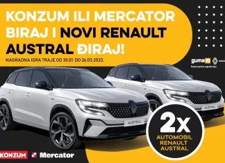 Mercator nagradna igra: KONZUM ILI MERCATOR BIRAJ I NOVI RENAULT AUSTRAL ĐIRAJ!