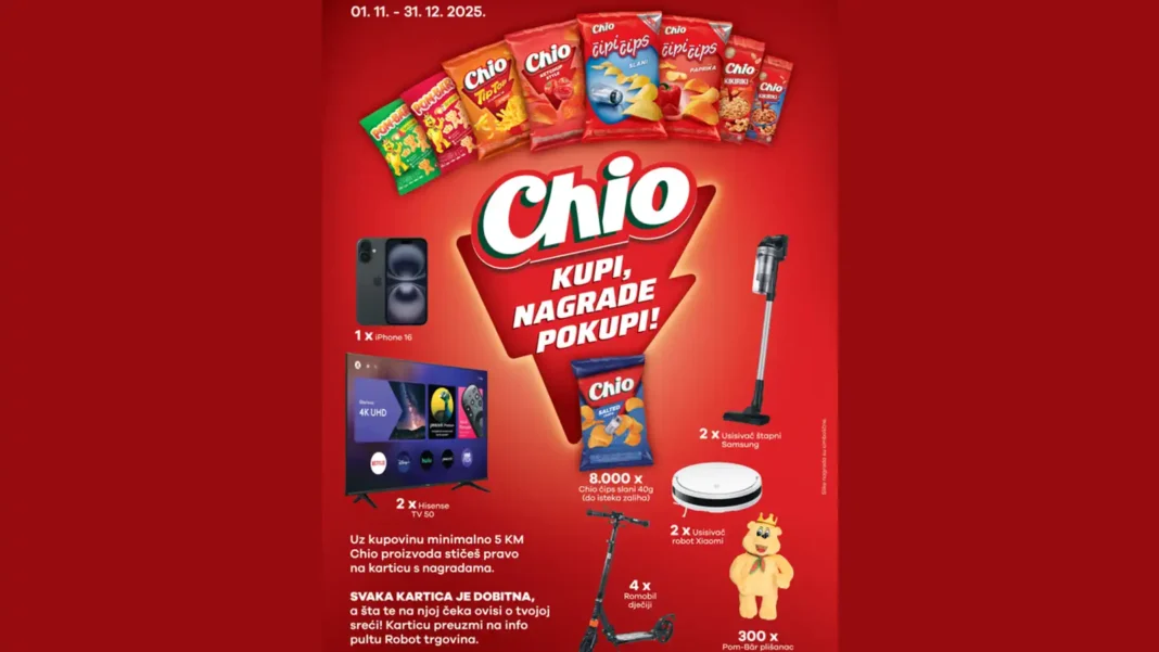 Chio nagradna igra 2025: Chio kupi, nagradu pokupi