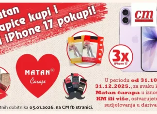 Matan nagradna igra u cm: Matan čarapice kupi i iPhone17 pokupi!