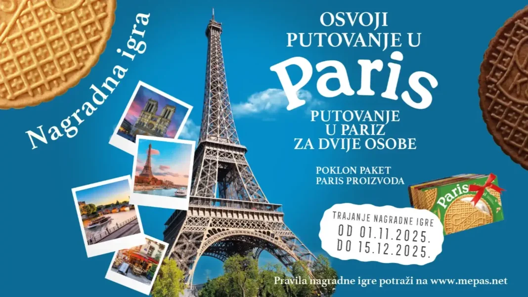 Mepas i Paris keks nagradna igra: Putovanje u Paris