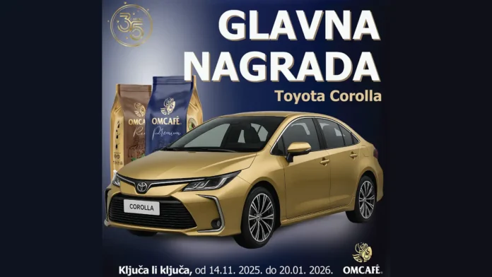 Omcafe nagradna igra kafa za automobil Toyota Corolla