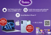 dm i Violeta nagradna igra za MacBook i iPhone 17
