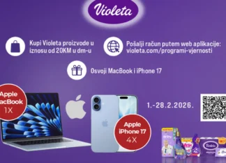 dm i Violeta nagradna igra za MacBook i iPhone 17