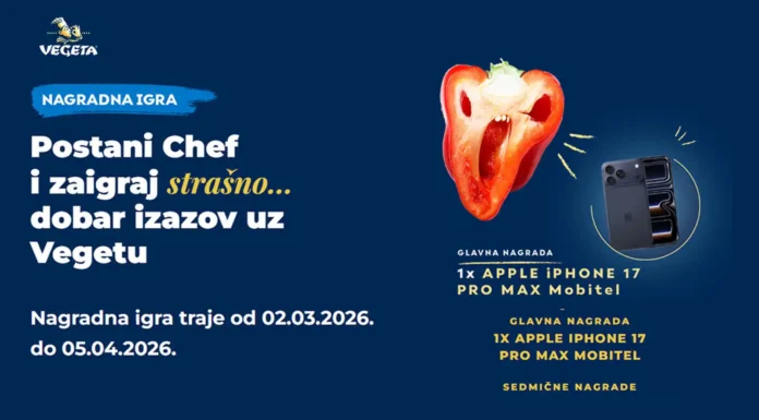 Besplatna Vegeta nagradna igra za iPhone 17 Pro Max i druge vrijedne nagrade