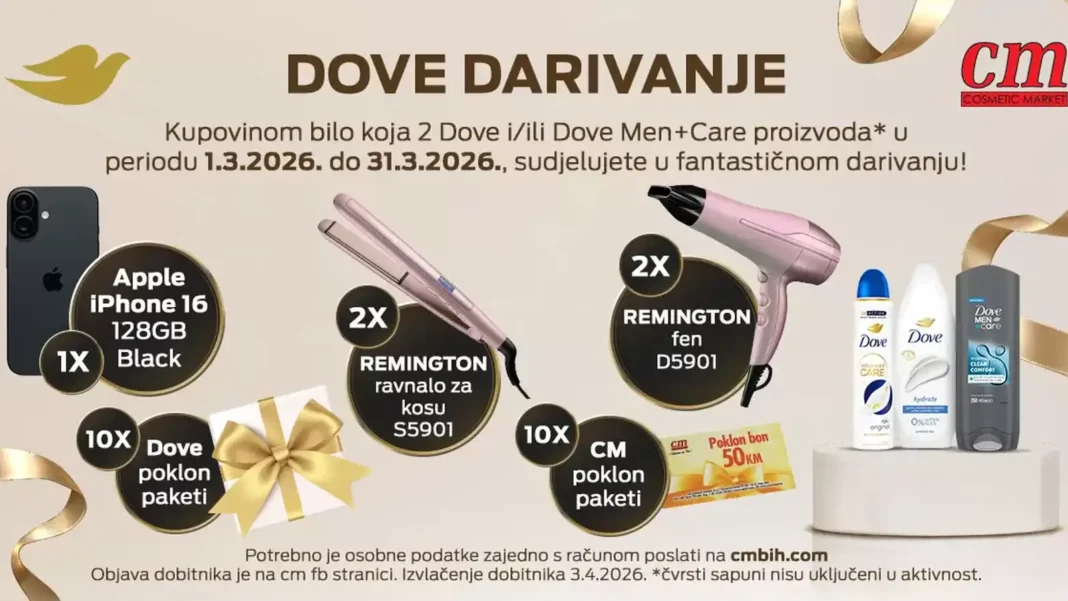 Dove nagradna igra za iPhone 16 i Remington nagrade