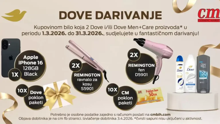 Dove nagradna igra za iPhone 16 i Remington nagrade