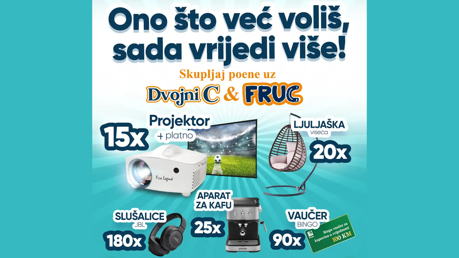 Fructal nagradna igra : Ono što već voliš sada vrijedi više!