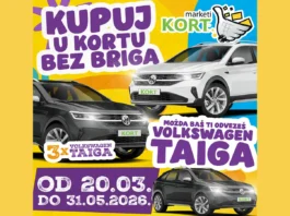 KORT nagradna igra za 3 automobila Volkswagen Taiga