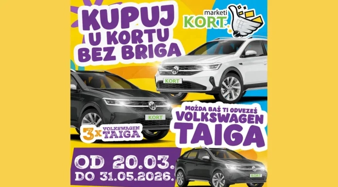 KORT nagradna igra za 3 automobila Volkswagen Taiga