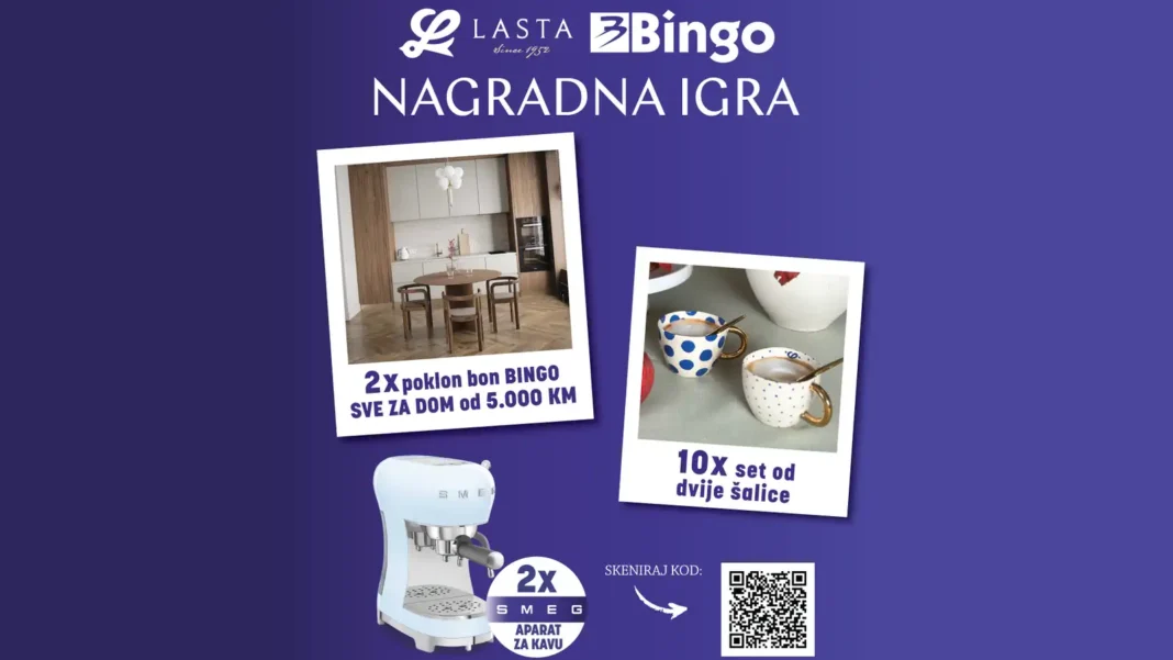 Lasta nagradna igra: Osvoji poklon bon od 5.000 KM Lasta nagradna igra u Bingo marketima