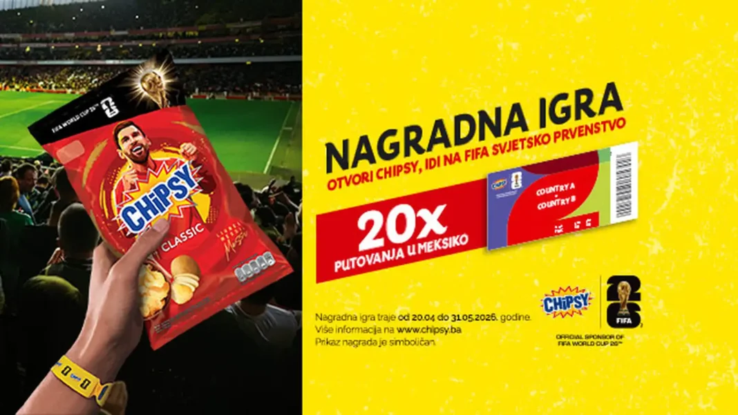 Chipsy nagradna igra: Otputuj na svjetsko prvenstvo FIFA2026