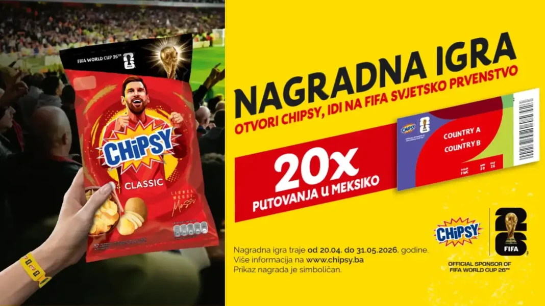Chipsy nagradna igra 2026: CHiPSY te vodi na svjetsko prvenstvo FIFA2026