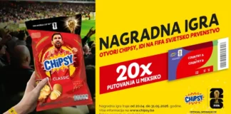 Chipsy nagradna igra 2026: CHIPSY te vodi na Svjetsko prvenstvo FIFA2026 Chipsy nagradna igra 2026: CHiPSY te vodi na svjetsko prvenstvo FIFA2026