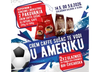 Crem Caffe Sušac nagradna igra 2026: Crem Caffe te vodi u Ameriku Crem Caffe Sušac nagradna igra 2026: Crem Caffe te vodi u Ameriku