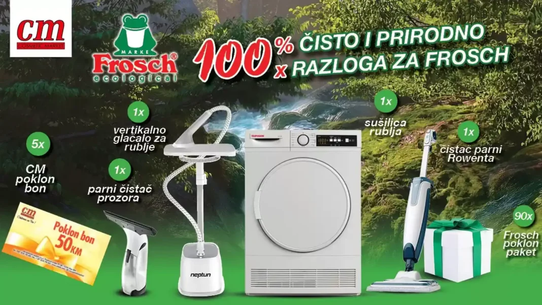Frosch nagradna igra u cm-u: Frosch 100% čisto i prirodno!