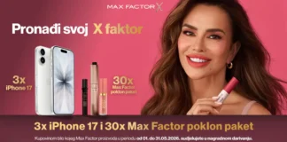 Max Factor nagradna igra u cm: Osvoji jedan od tri iPhone 17