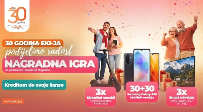 EKI nagradna igra 2026: 30 godina EKI-ja, podijelimo radost