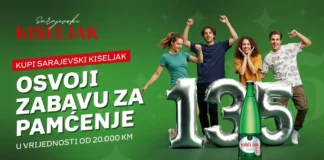 Sarajevski kiseljak nagradna igra 2026: 135 slavimo i darujemo Sarajevski Kiseljak nagradna igra 2026: Već 135 godina dio priče koja nas okuplja. Sarajevski Kiseljak