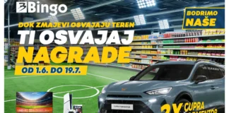Bingo nagradna igra: Bodri naše i osvoji auto CUPRA Formentor Bingo nagradna igra 2026: Bodrimo naše