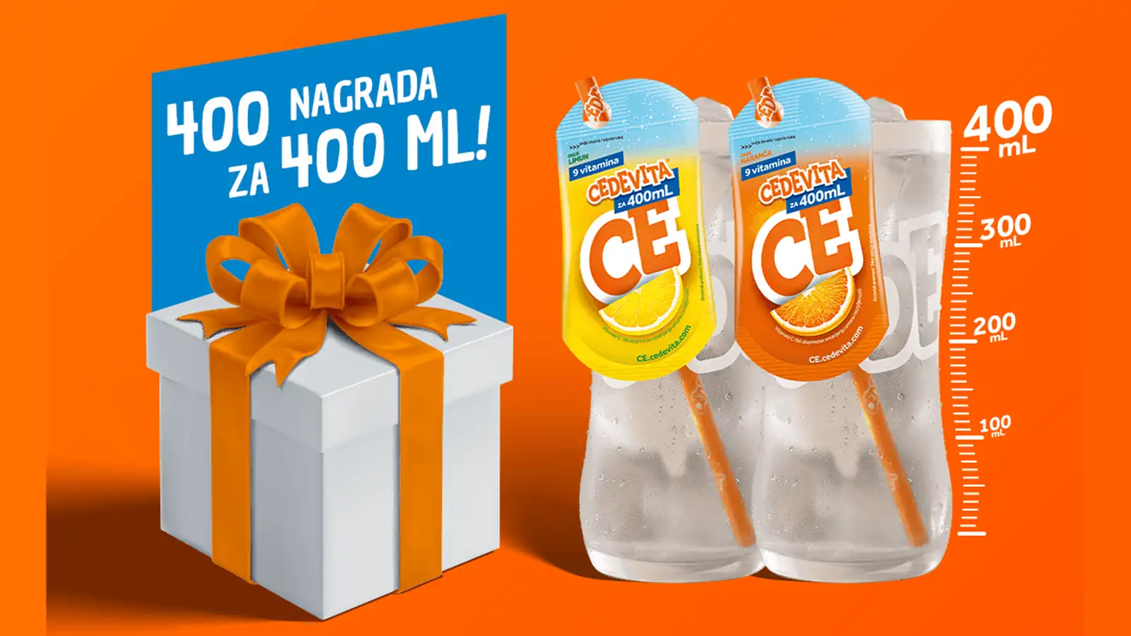 Cedevita nagradna igra 2026: 400 NAGRADA ZA 400ML!