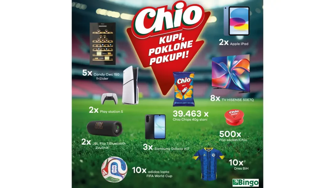 Chio nagradna igra 2026: Chio kupi, poklon pokupi Chio nagradna igra 2026: Chio kupi, poklon pokupi