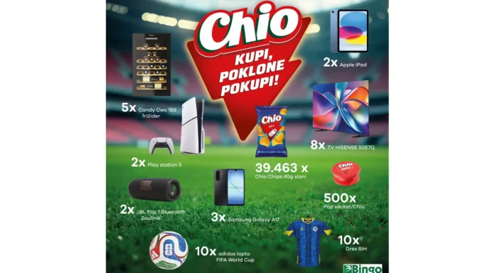 Chio i Bingo: Chio kupi, poklon pokupi Chio nagradna igra 2026: Chio kupi, poklon pokupi