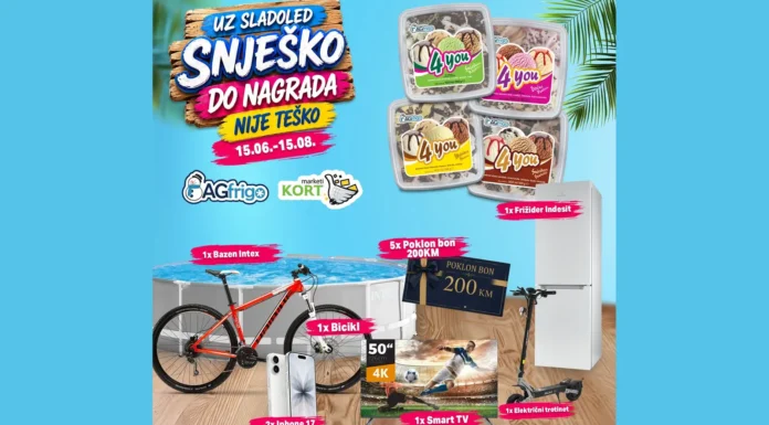 Sladoled Snješko 4You nagradna igra u KORT marketima Sladoled Snješko 4You nagradna igra u KORT marketima