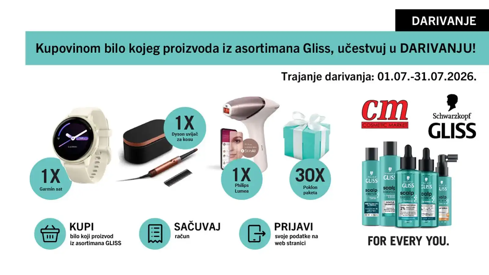 Gliss nagradna igra u cm: Gliss i CM darivanje!