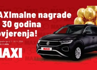 Maxi Orašje nagradna igra za automobil VW T-ROC MAXI Orašje nagradna igra 2026: 30 GODINA S VAMA