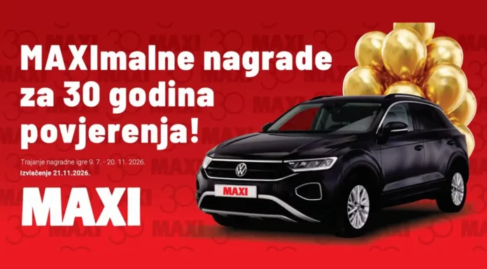 MAXI Orašje nagradna igra 2026: 30 GODINA S VAMA