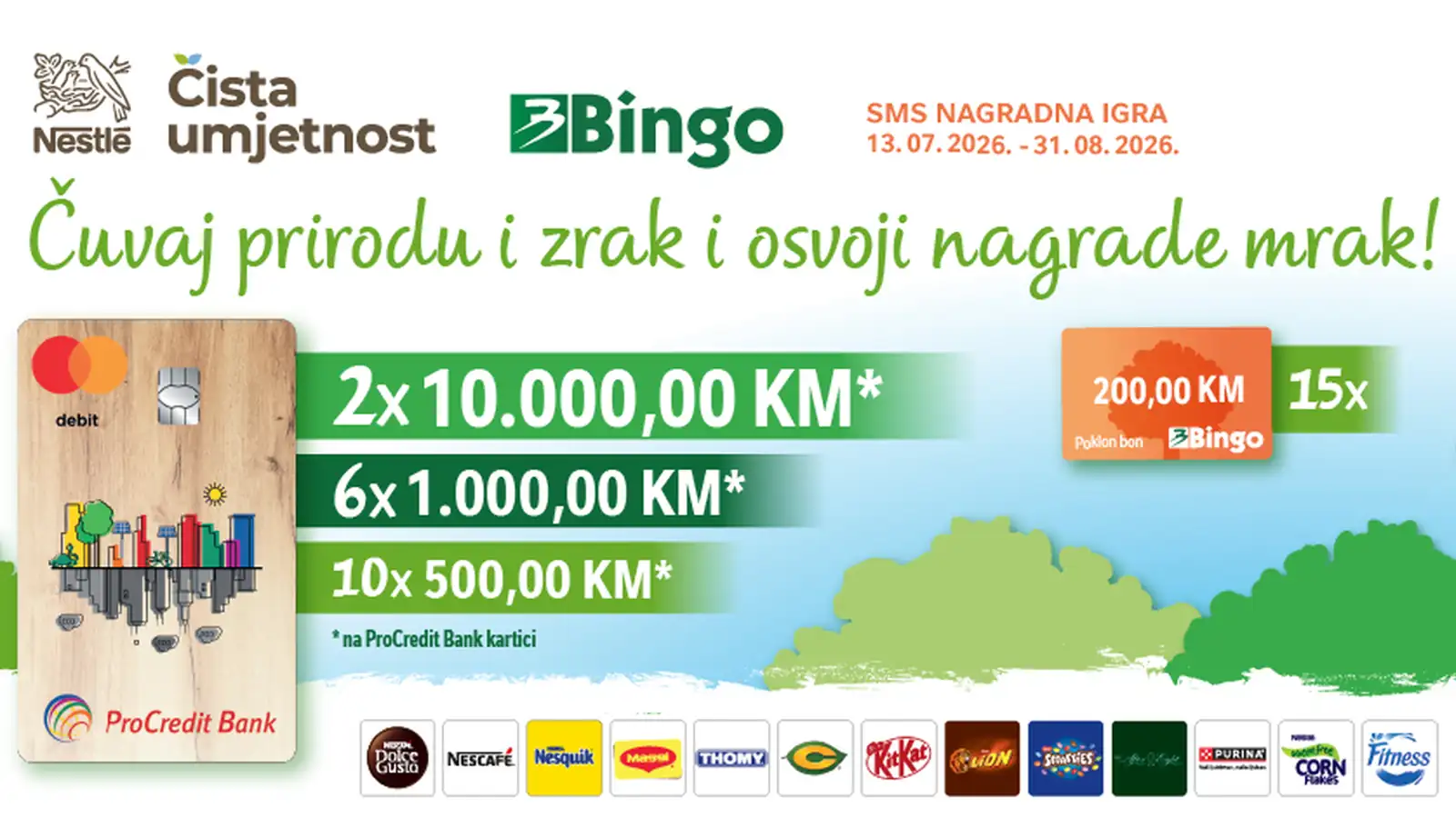 Nestlé nagradna igra 2026: Čuvaj prirodu i zrak i osvoji nagrade mrak!