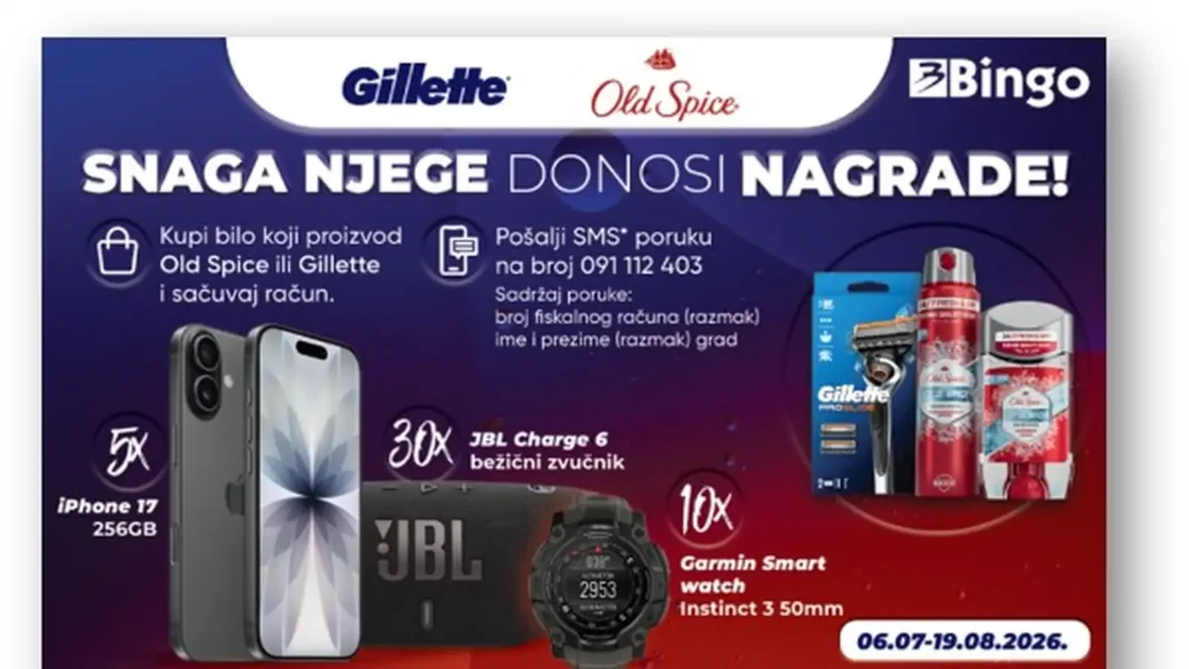 Old Spice i Gillette nagradna igra 2026: Snaga njege donosi nagrade! Old Spice i Gillette nagradna igra 2026: Snaga njege donosi nagrade!