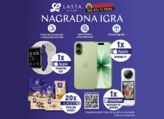 Lasta i Namex nagradna igra za Apple iPhone 17 i Apple Watch Lasta i Namex nagradna igra: Apple iPhone 17 ili Apple Watch
