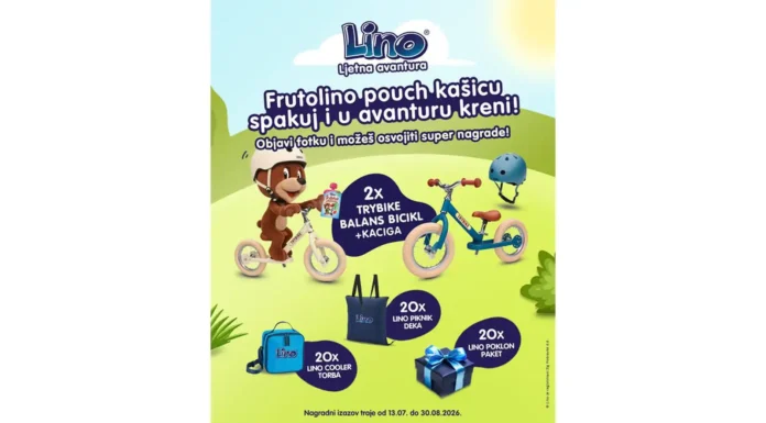 LINO LJETNA AVANTURA uz Lino Frutolino pouch voćne kašicu LINO LJETNA AVANTURA