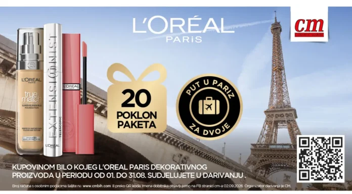 L'ORÉAL nagradna igra u cm-u: Osvojite put u Pariz