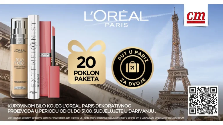 L'ORÉAL nagradna igra u cm-u: Osvojite put u Pariz