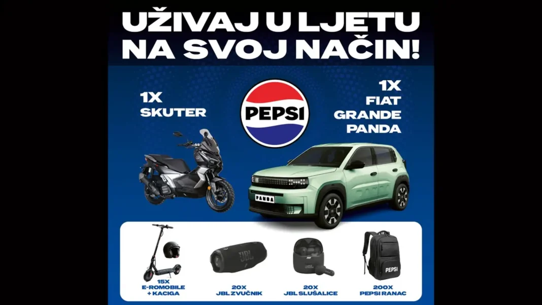 Pepsi nagradna igra 2026: Uživaj u ljetu na svoj način! Pepsi nagradna igra 2026: Uživaj u ljetu na svoj način!