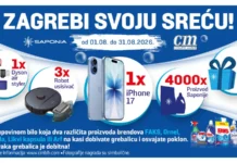 Saponia nagradna igra u cm-u: Zagrebi svoju sreću Saponia nagradna igra u cm-u traje do 31.8.2026., a možete osvojiti: iPhone 17, Dyson Air Styler, Robot usisavač, Saponia poklon paket i Saponia proizvod.
