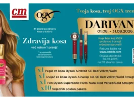 OGX nagradna igra u cm-u traje do 31.8.2026., a možete osvojiti: Dyson pegla za kosu, Dyson uvijač za kosu, Dyson fen za kosu i Vrijednih poklon paket.