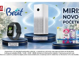 Brait nagradna igra u cm-u traje do 30.9.2026., a možete osvojiti: Brait poklon paket i Samsung pametni sat.