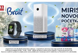 Brait nagradna igra u cm-u: Osvojite Samsung pametni sat i Brait poklon pakete Brait nagradna igra u cm-u traje do 30.9.2026., a možete osvojiti: Brait poklon paket i Samsung pametni sat.