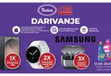 Violeta nagradna igra: Samsung S26, pametni satovi ili slušalice Violeta nagradna igra u cm-u traje do 30.9.2026., a možete osvojiti: Samsung S26, Samsung pametni sat i Samsung bežične slušalice.